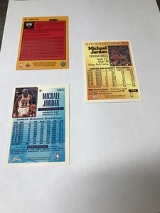 lot 130 image: 3 - Michael Jordan Basketball Cards