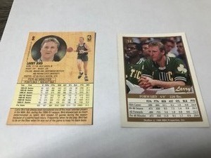 lot 129 image: 2 - Larry Bird Basketball Cards