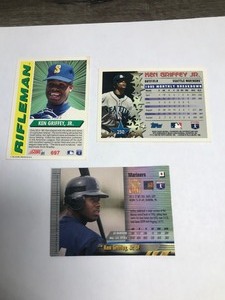 lot 128 image: 3 - Ken Griffey Jr. Baseball cards