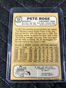 lot 427 image: 1968 Topps Pete Rose Baseball Card #230