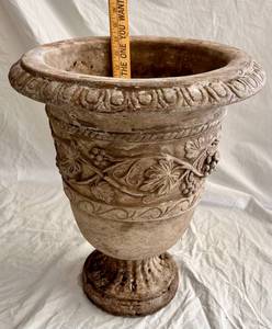 lot 42 image: Grapevine Urn Concrete Planter