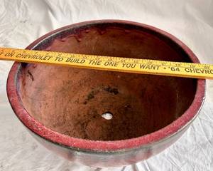 lot 43 image: Red Blaze Shallow Planter
