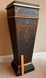 lot 8 image: Tall Crackle Finish Pedestal