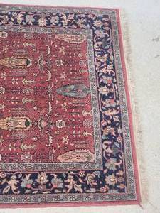 lot 26 image: Burgundy Iris Style Entry Rug