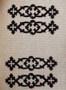 lot 33A image: Black Metal Wall Decor Accent Pieces