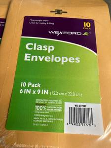 lot 96 image: Clasp Envelopes