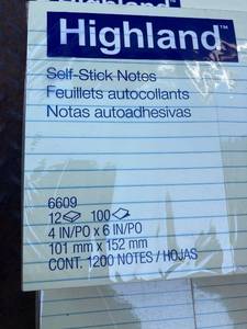 lot 52 image: Large Lined Sticky Notes