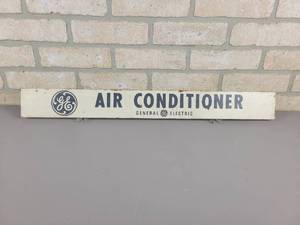 lot 300 image: Vintage GE Air Conditioner Metal Sign