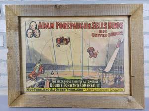 lot 314 image: Vintage Adam Forepauge & Sells Bros - Big United Shows Poster - 1960 Litho Print From the Circus World Museum in Baraboo, WI