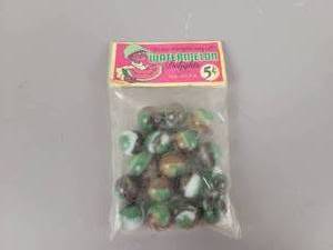 lot 332 image: Unopened Vintage Watermelon Delights 17-Pack of Marbles