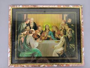 lot 336 image: 8x10 Foil Last Supper Framed Print