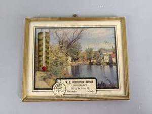 lot 334 image: Vintage W.E. Hohenstein Insurance Agency Advertising Thermometer - Mankato, MN