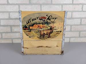 lot 341 image: Ulmer Lager Beer Wood Crate - Ulmer Brewing Co. New Ulm, MN