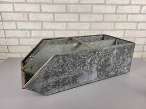 lot 483 image: Vintage Galvanized Hardware Store Bolt Bin