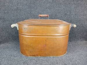 lot 356 image: Antique REVERE Copper Boiler w Lid