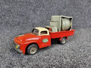 lot 347 image: Vintage Tin Friction Cement Truck Toy - Made in Japan - WORKS