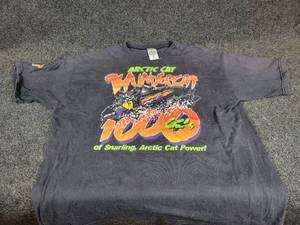 lot 423 image: Vintage Arctic Cat Snowmobile T-Shirt Thundercat, 1000 ccs of Snarling, Arctic Cat Power - Size XXL