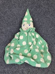 lot 452 image: Vintage Handmade Clown Rag Doll