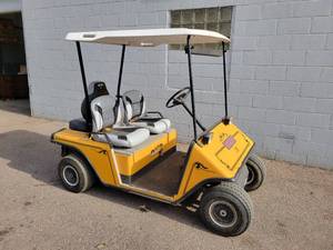lot 1007 image: 1980s EZ-GO Gas Golf Cart - Starts, Runs & Drives - SEE VIDEO - NO SHIPPING