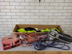 lot 1150 image: Cordless Weed Whipper (New, no Battery), Trouble Lights, Cutout Tool and More - NO SHIPPING
