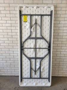 lot 1030 image: LIFETIME Poly Folding Table - 72 x 30 x 29 - NO SHIPPING