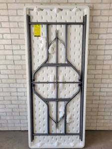 lot 1033 image: LIFETIME Poly Folding Table - 72 x 30 x 29 - NO SHIPPING