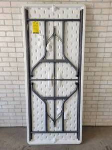 lot 1035 image: LIFETIME Poly Folding Table - 72 x 30 x 29 - NO SHIPPING