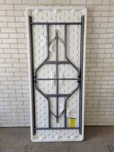 lot 1036 image: LIFETIME Poly Folding Table - 72 x 30 x 29 - NO SHIPPING