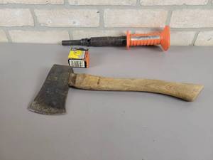 lot 1050 image: Remington Powder Actuated Tool and Hatchet