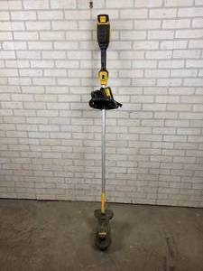 lot 1085 image: DeWalt 20V Cordless Weed Trimmer w Charger and Battery - WORKS GOOD - NO SHIPPING
