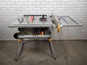 lot 1012 image: ROCKWELL 10 Portable Jobsite Table Saw with Laser Guide- Model RK7421S - Tested and Works - NO SHIPPING