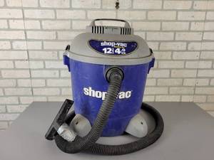 lot 1121 image: 12-Gallon Shop-Vac Wet  Dry Vacuum - Tested and Works - NO SHIPPING