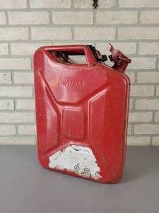 lot 1145 image: 5-Gallon Steel Jerry Can - NO SHIPPING