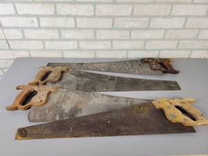 lot 1179 image: (4) Hand Wood Saws - Approx. 29 Long Each - NO SHIPPING
