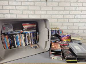 lot 1202 image: Large Lot of DVD & VHS Movies - NO SHIPPING