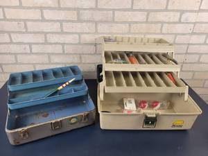 lot 1229 image: (2) Fishing Tackle Boxes w Some Tackle