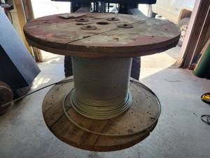 lot 1255 image: Spool of 516 Steel Cable - NO SHIPPING