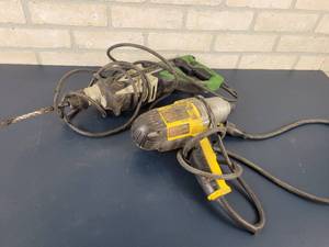 lot 1260 image: DeWalt DW292 12 Impact Gun and Hitachi DH24PF3 Hammer Drill - Both Tested and Power On