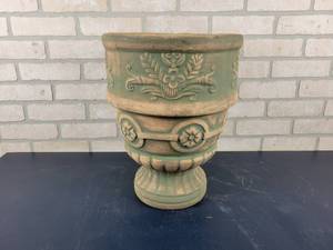 lot 1283 image: Concrete Flower Pot - 12 Diameter x 16 Tall - NO SHIPPING