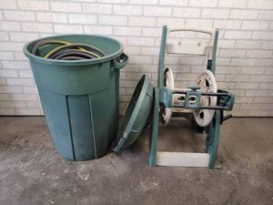 lot 1286 image: Barrel, Hose and Hose Reel - NO SHIPPING