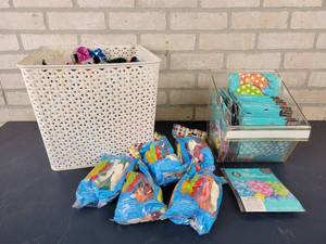 lot 1309 image: Large Lot of NEW Mylar Balloons, Latex Balloons and Squiggly Balloons