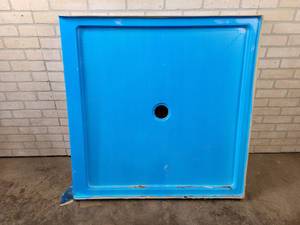 lot 1319 image: ProFlo Fiberglass Shower Pan - Still has Protective Film - Hs some chips, see Pictures - NO SHIPPING