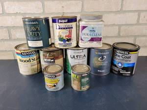 lot 1321 image: (8) Quarts of Assorted Paint & Stain - NO SHIPPING