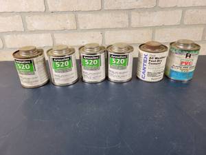 lot 1322 image: (6) Cans of Pipe Adhesive - NO SHIPPING