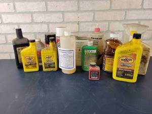 lot 1325 image: Fogging Oil, ATF Fluid, PVC Adhesive, Metal Polish, Diesel Treat and More - NO SHIPPING