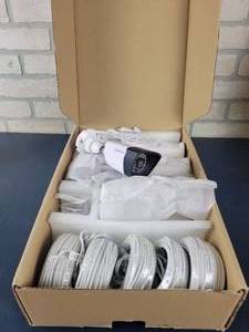 lot 1354 image: (5) NEW Samsung High Resolution Security Cameras w Cables - Model SDC-5340BCN