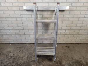 lot 1362 image: KRAUSE MultiMatic 12 Aluminum Multi-Purpose Folding Ladder - Model 121482 - NO SHIPPING