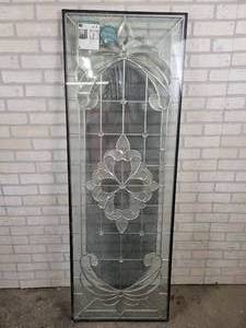 lot 1373 image: Beautiful Leaded Glass Door Panel - 64 x 22 x 1 - NO SHIPPING