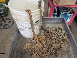 lot 1380 image: Lot of Tire Chains and Log Chain Sections - NO SHIPPING