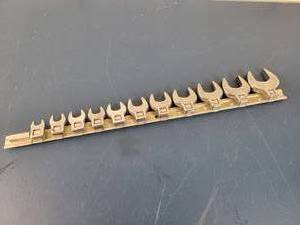 lot 1390 image: CRAFTSMAN Crowfoot Wrench Set - 38 Drive - From 38 to 1